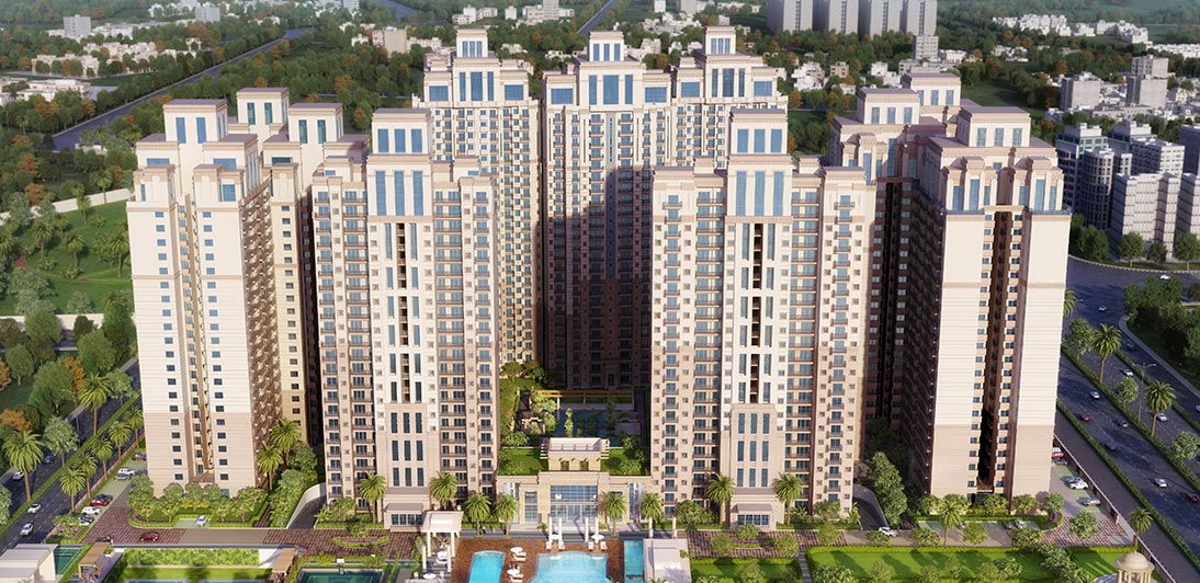 Ace Parkway 2.0 — daytime aerial view of towers and gardens